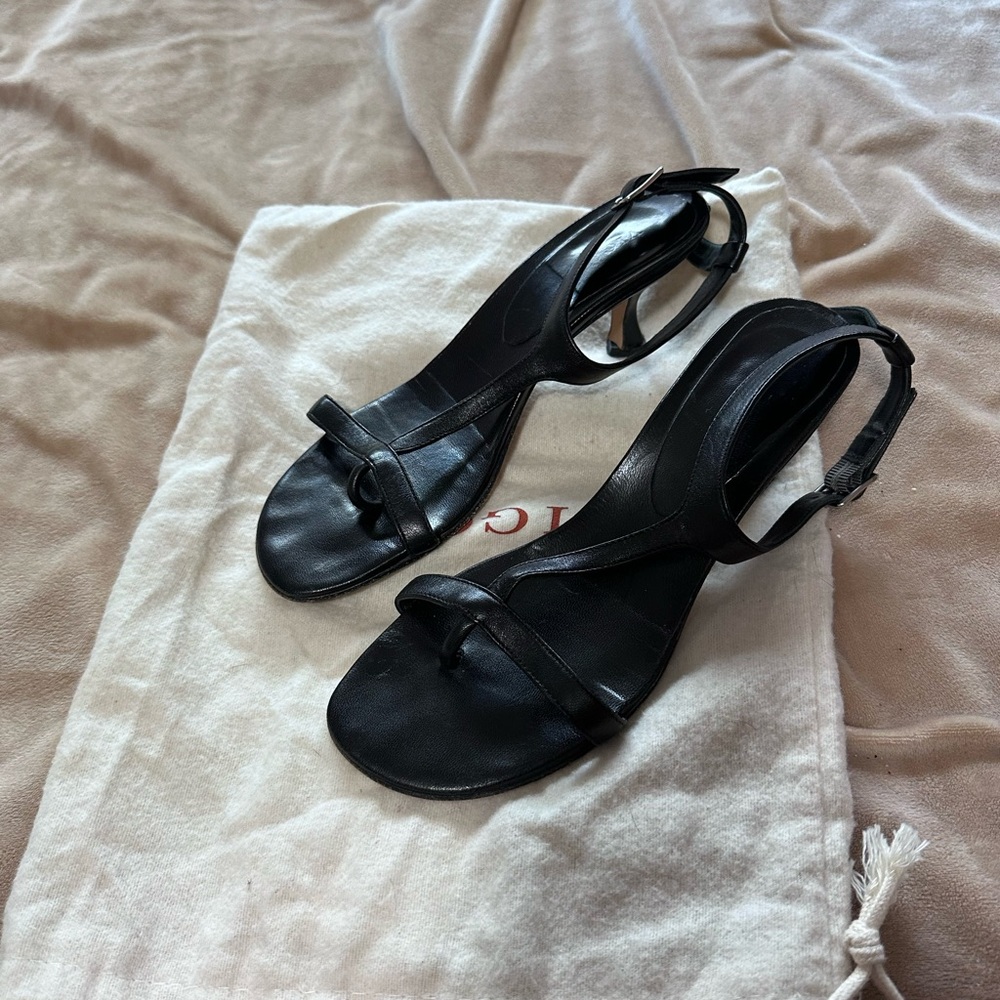 Vigotti Black Women's Kitten Heel Sandals 6